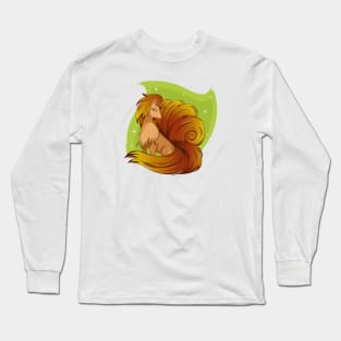 Cartoon six tailed orange fox Long Sleeve T-Shirt
